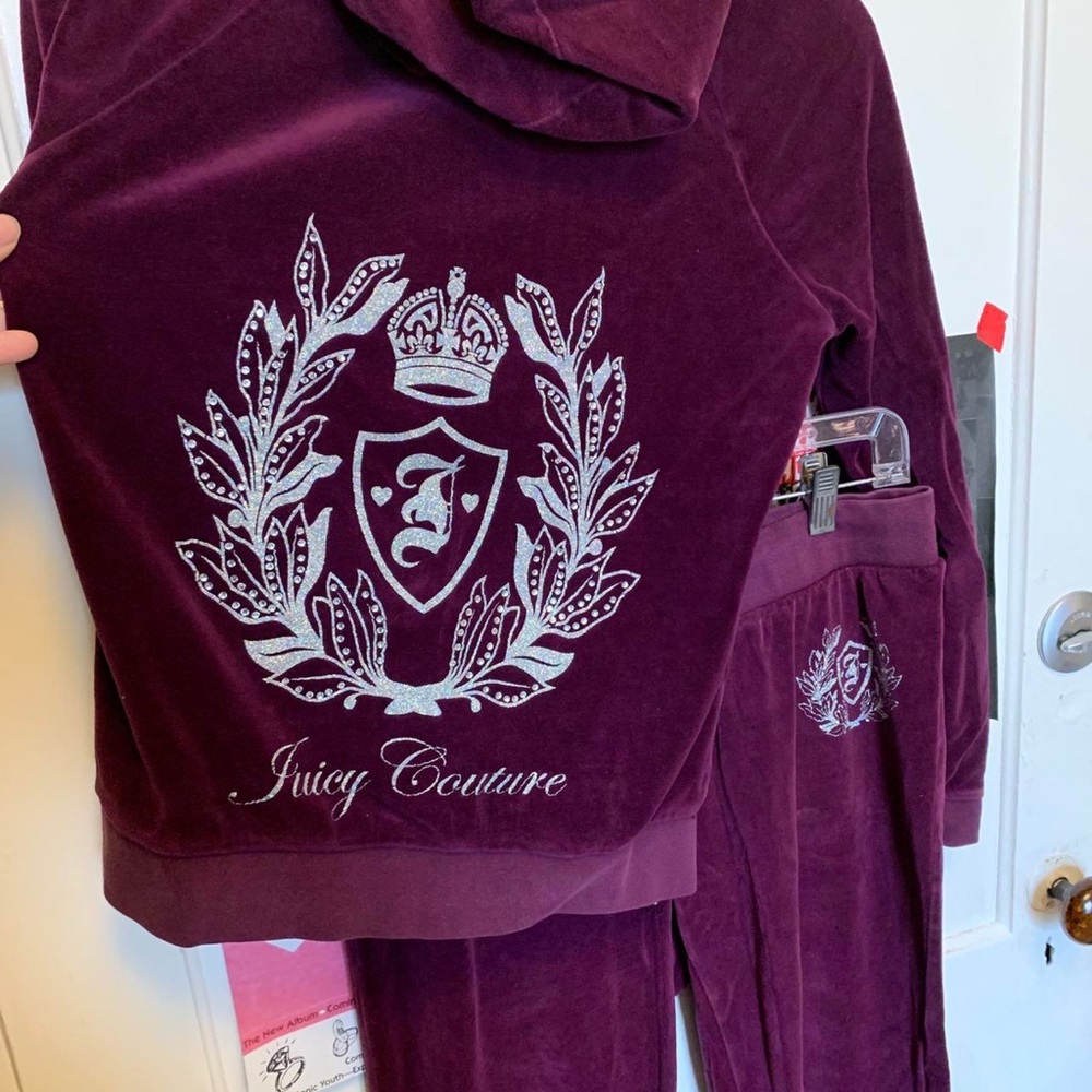 Y2k juicy couture track suit purple